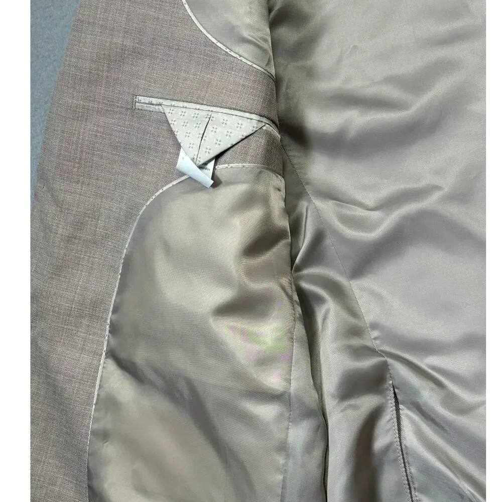 Tallia Men's Classic-Fit Suit Separate Jacket Tan 40S $360
